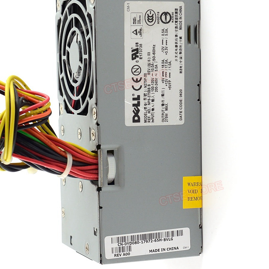 Dell OptiPlex GX520 SFF 275W Power Supply P/N N275P-00 0YD080 (GX520.B SFF)